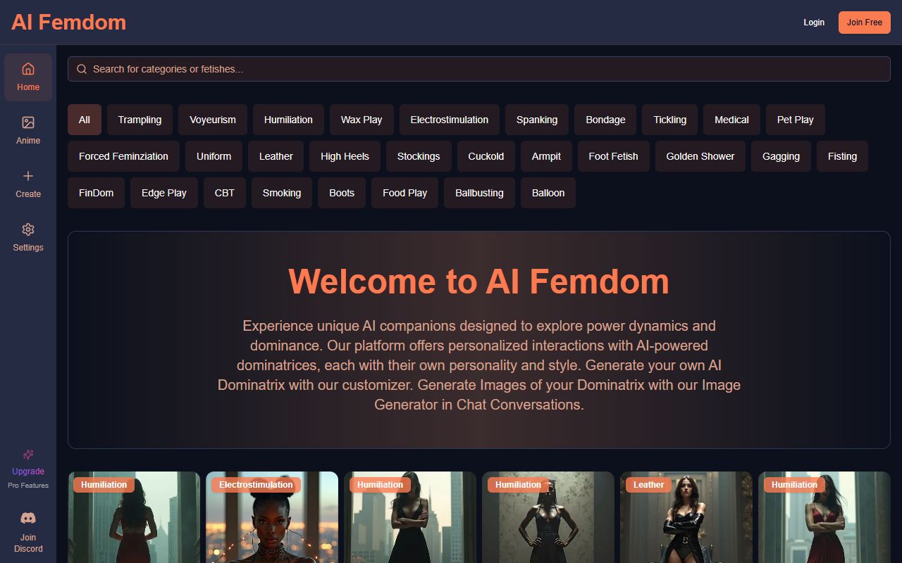 AI Femdom - AI BDSM Tools